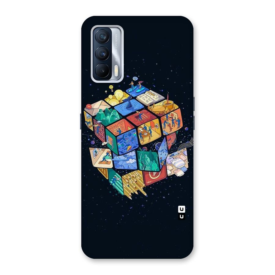Coloured Rubic Back Case for Realme X7