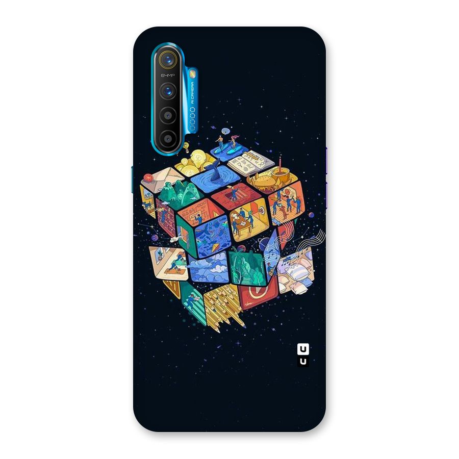 Coloured Rubic Back Case for Realme XT