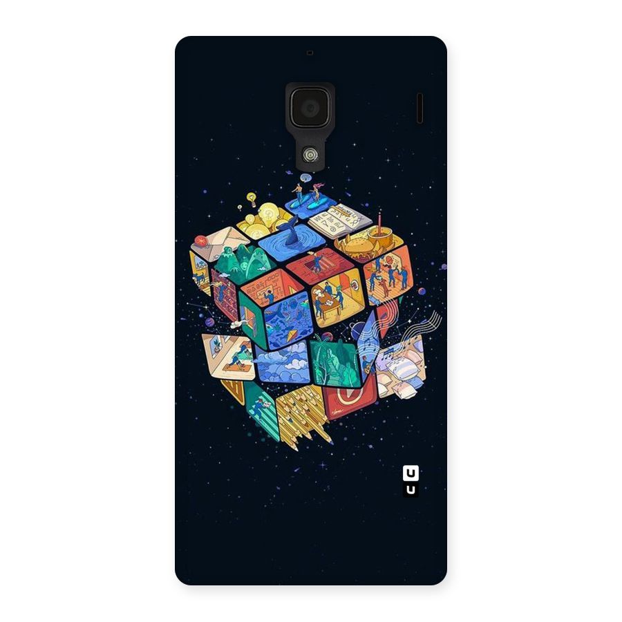 Coloured Rubic Back Case for Redmi 1S