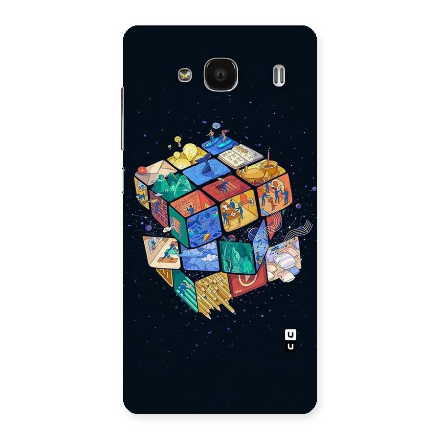 Coloured Rubic Back Case for Redmi 2 Prime