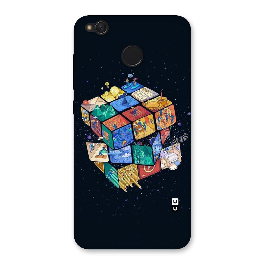 Coloured Rubic Back Case for Redmi 4