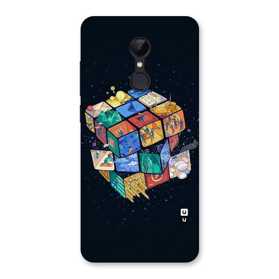 Coloured Rubic Back Case for Redmi 5