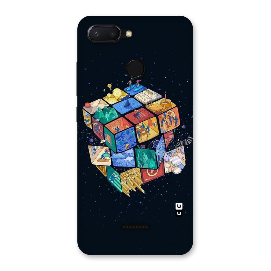 Coloured Rubic Back Case for Redmi 6