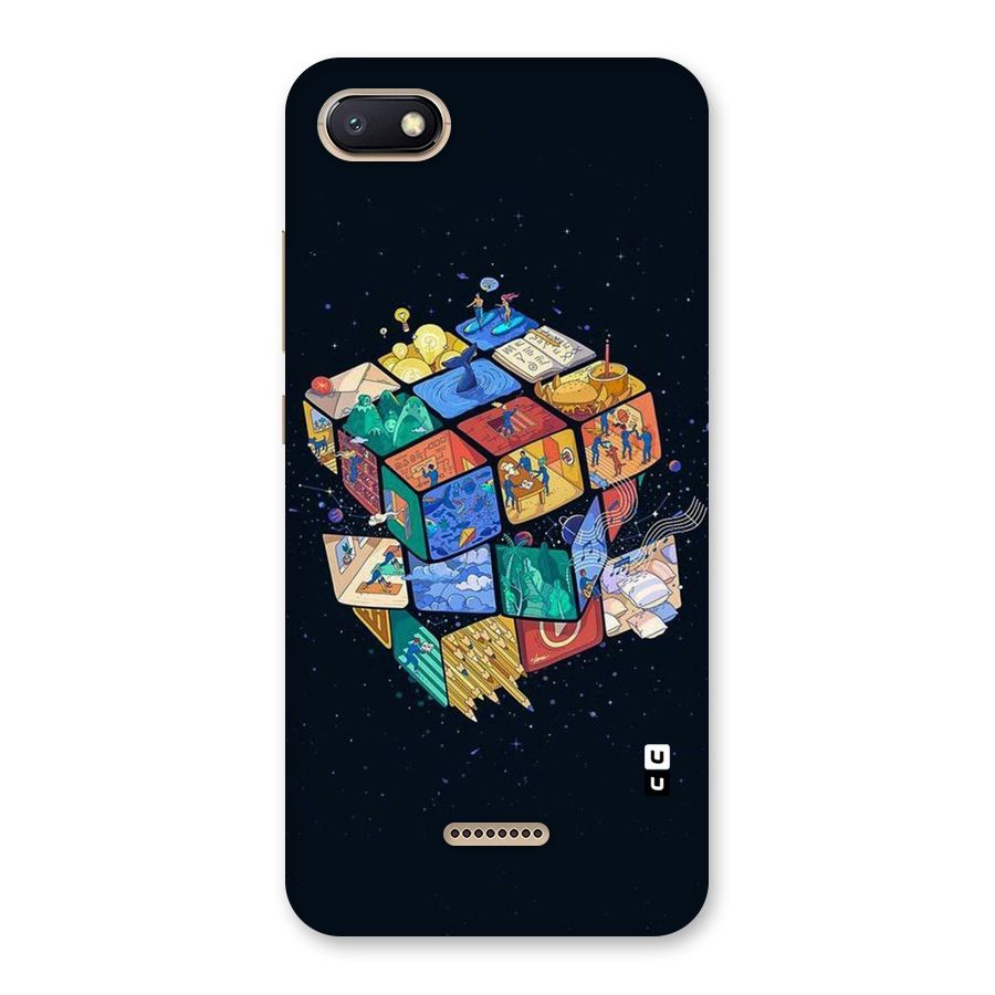 Coloured Rubic Back Case for Redmi 6A