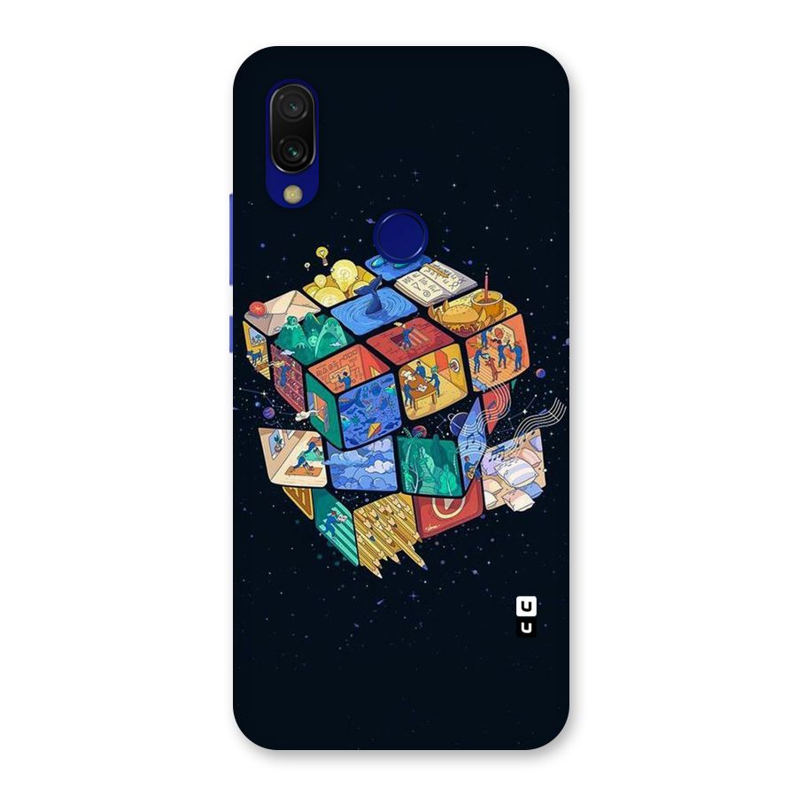 Coloured Rubic Back Case for Redmi 7