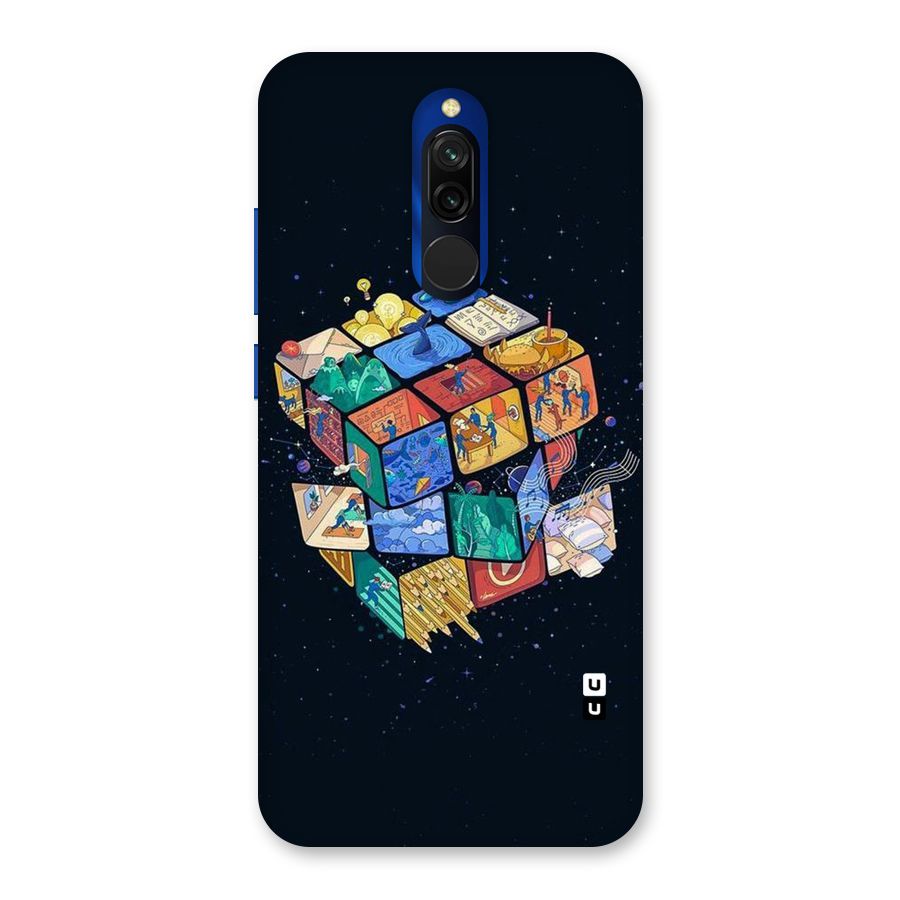 Coloured Rubic Back Case for Redmi 8
