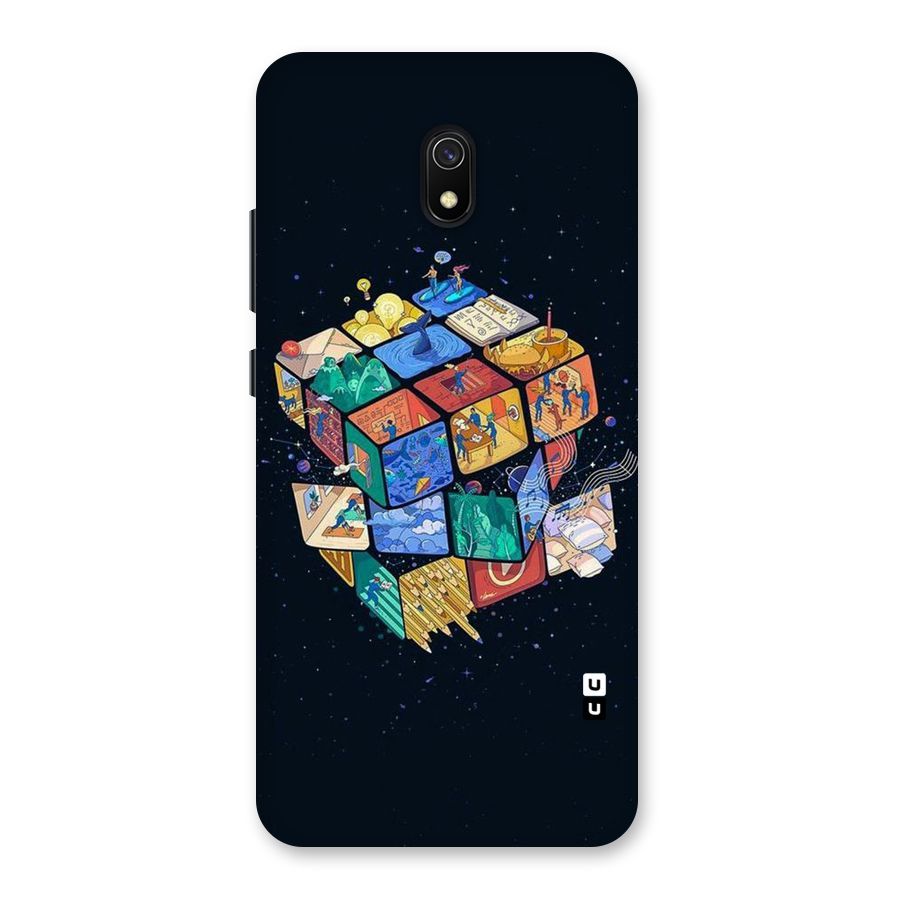 Coloured Rubic Back Case for Redmi 8A