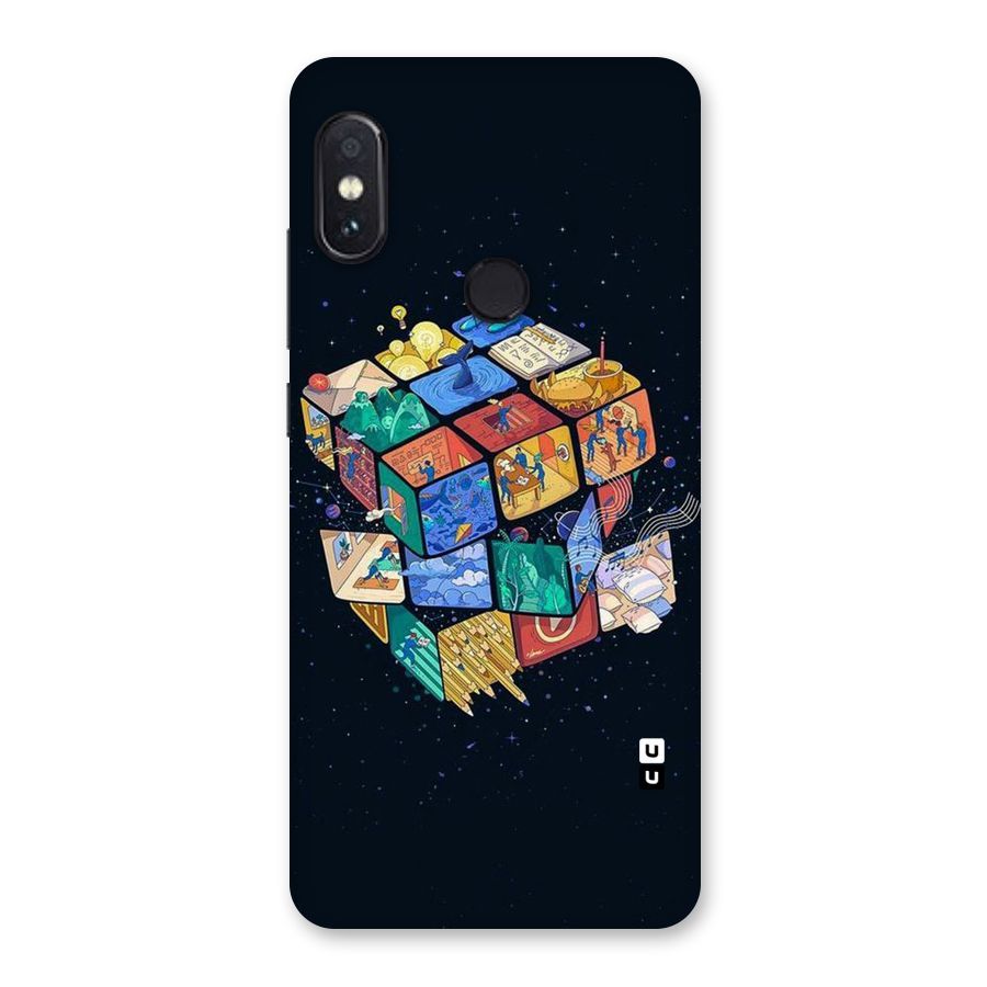 Coloured Rubic Back Case for Redmi Note 5 Pro