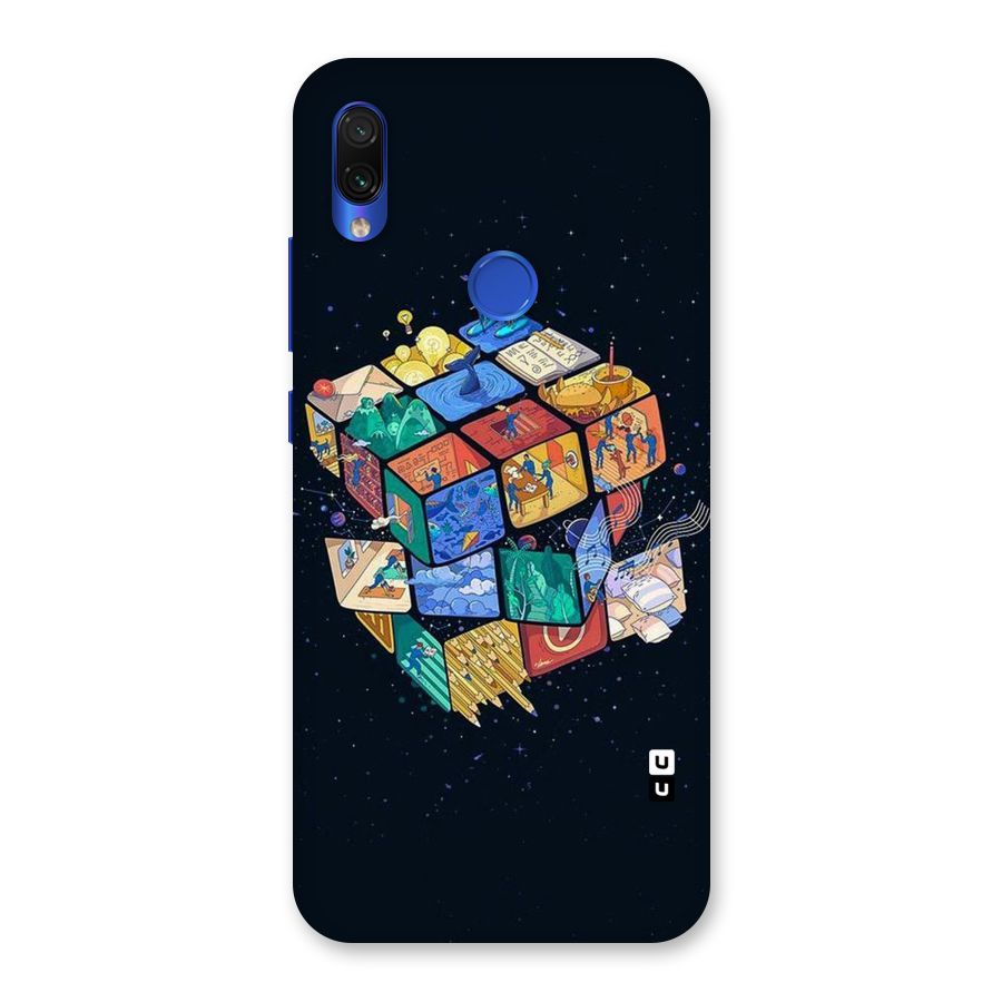 Coloured Rubic Back Case for Redmi Note 7S
