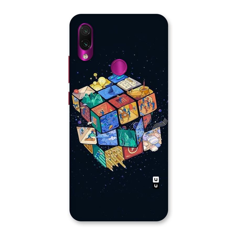 Coloured Rubic Back Case for Redmi Note 7 Pro