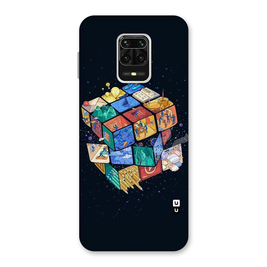 Coloured Rubic Back Case for Redmi Note 9 Pro