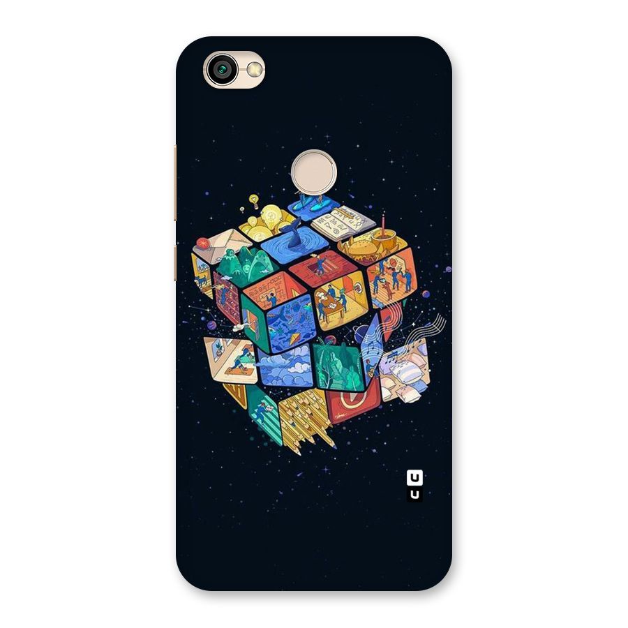 Coloured Rubic Back Case for Redmi Y1 2017