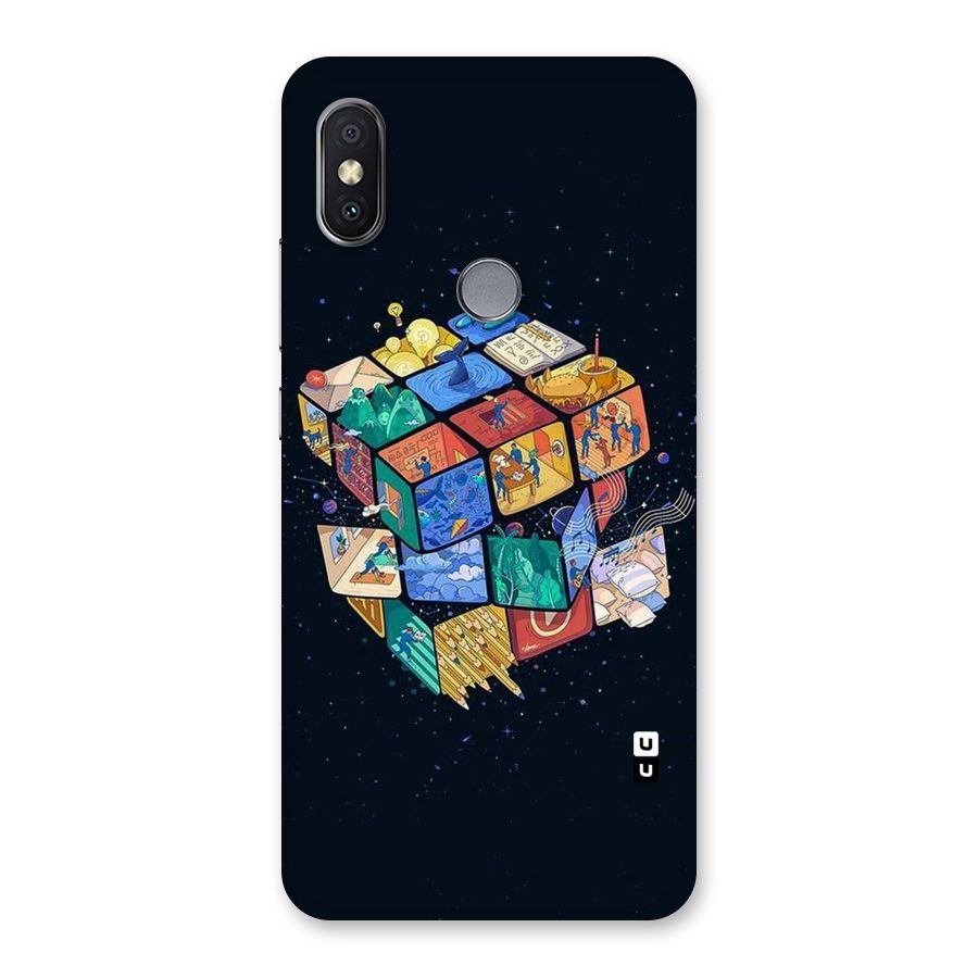 Coloured Rubic Back Case for Redmi Y2