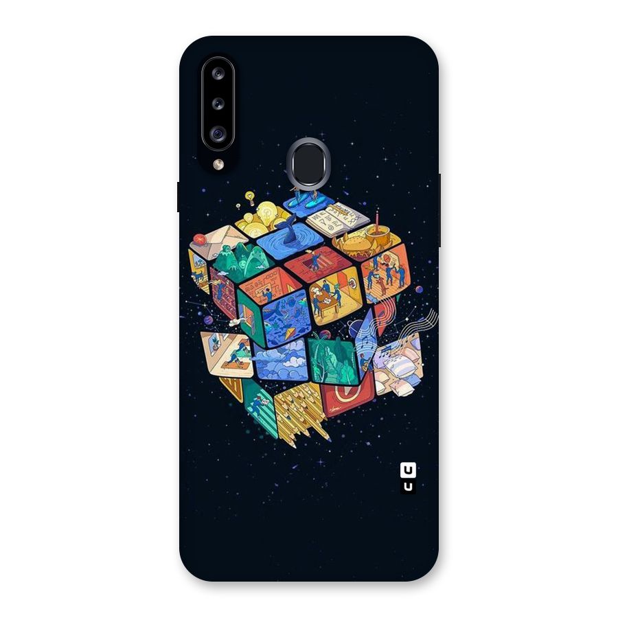 Coloured Rubic Back Case for Samsung Galaxy A20s