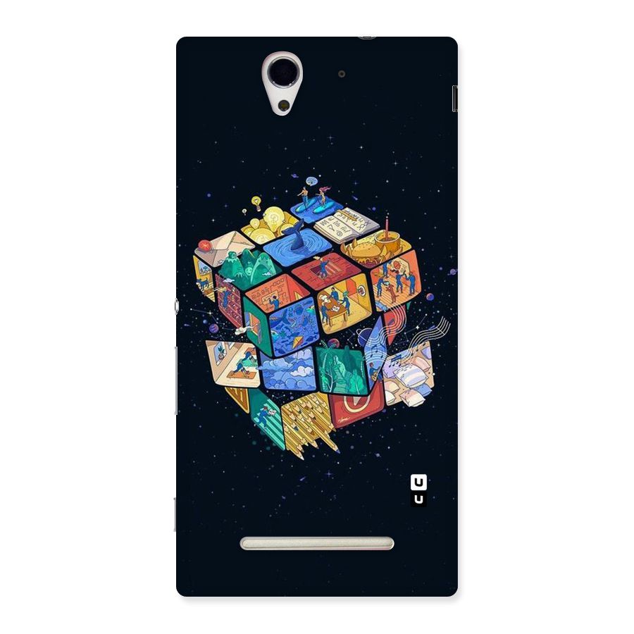 Coloured Rubic Back Case for Sony Xperia C3
