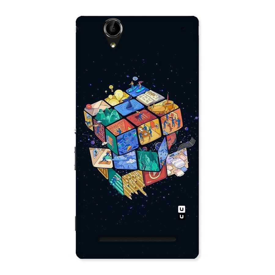 Coloured Rubic Back Case for Sony Xperia T2