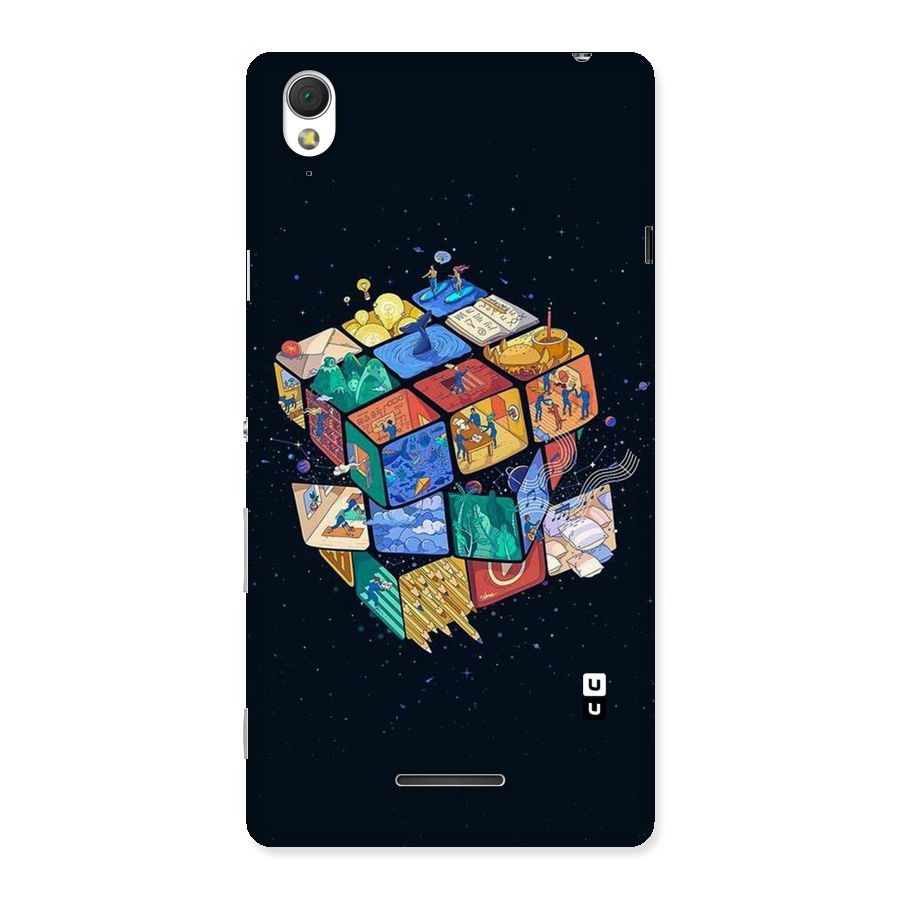 Coloured Rubic Back Case for Sony Xperia T3