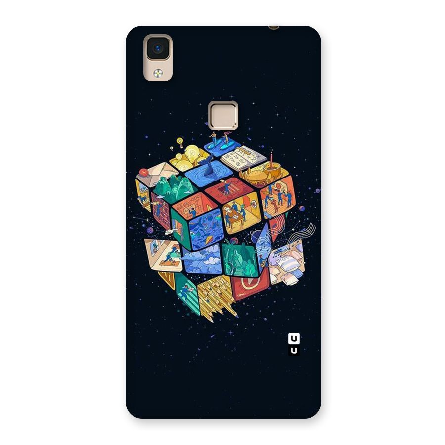 Coloured Rubic Back Case for V3 Max