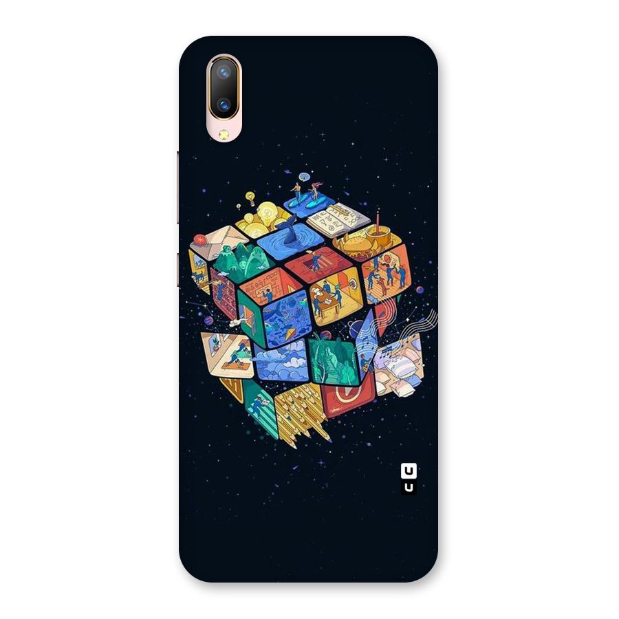 Coloured Rubic Back Case for Vivo V11 Pro