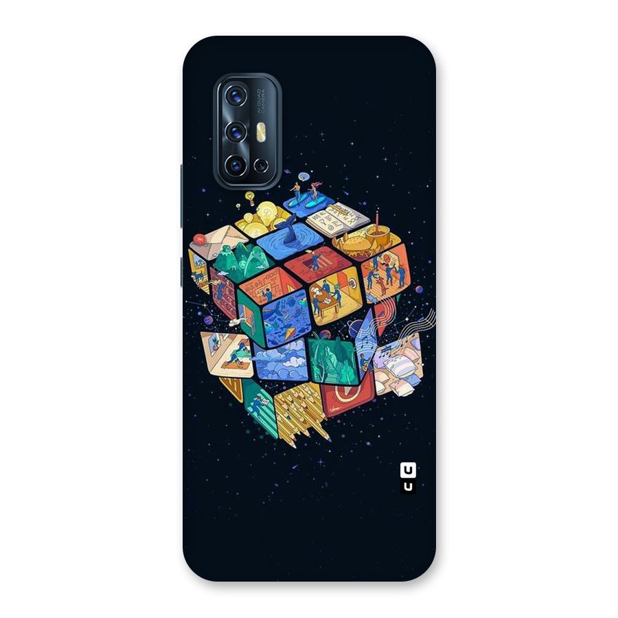 Coloured Rubic Back Case for Vivo V17