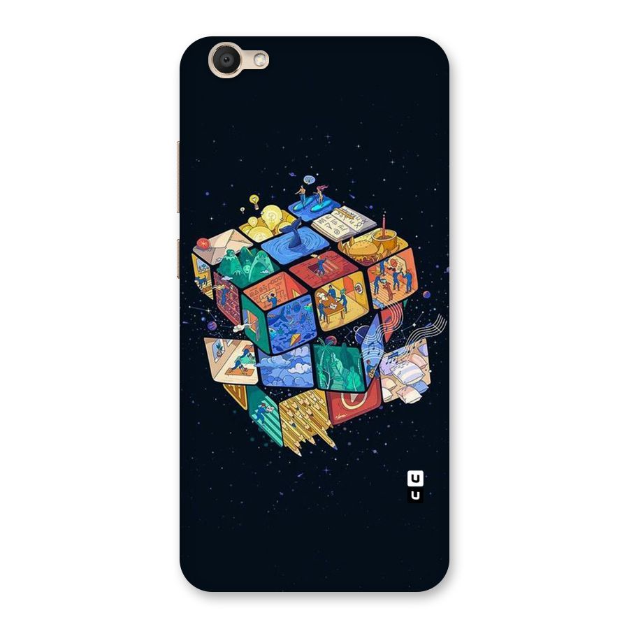 Coloured Rubic Back Case for Vivo V5