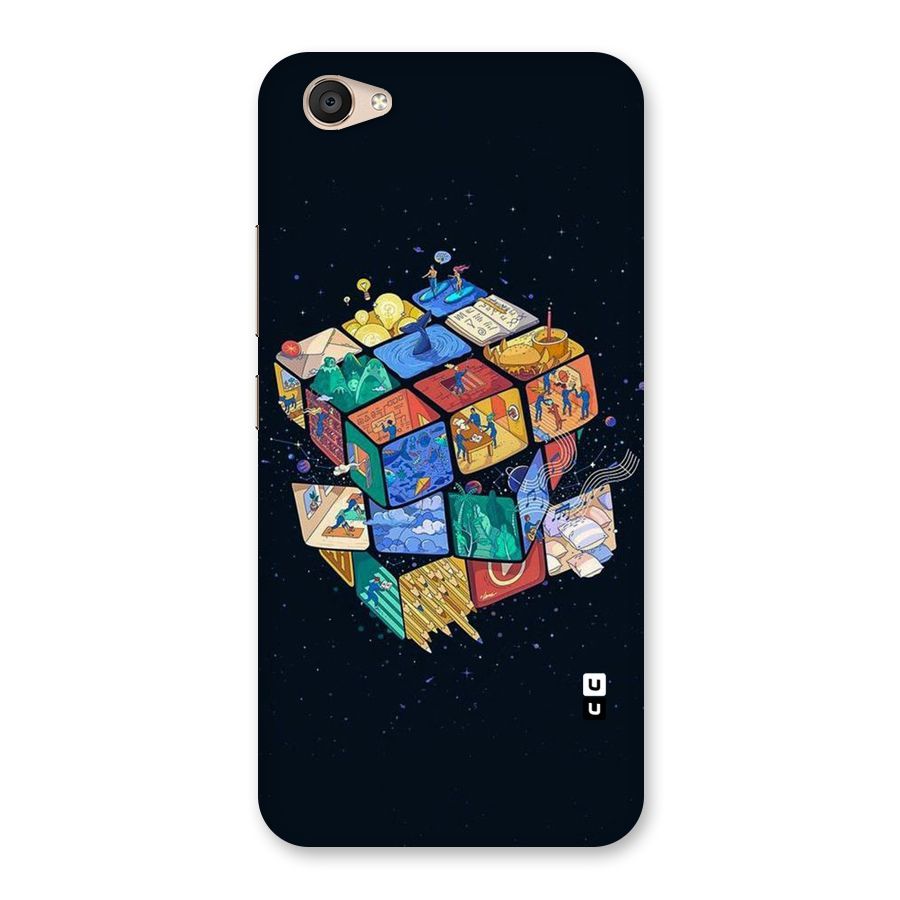 Coloured Rubic Back Case for Vivo V5 Plus
