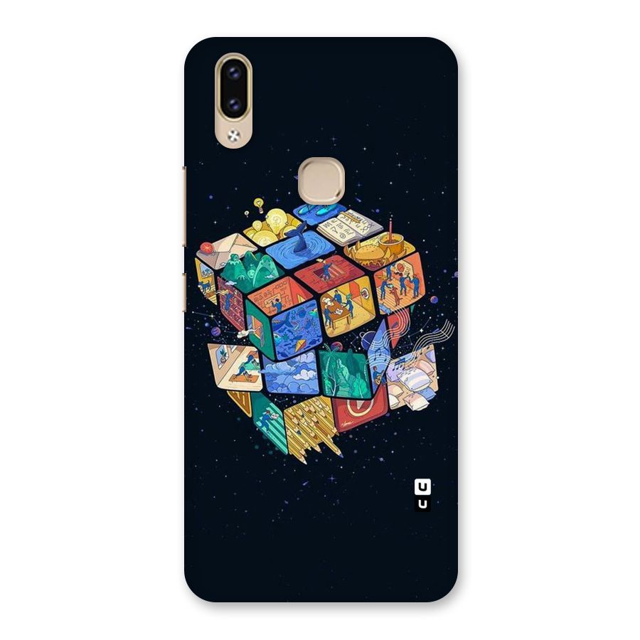 Coloured Rubic Back Case for Vivo V9 Youth