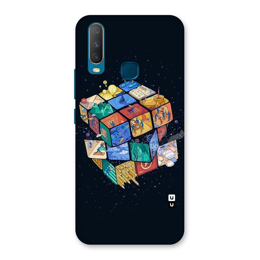 Coloured Rubic Back Case for Vivo Y17