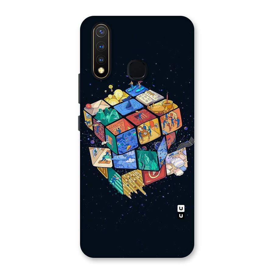 Coloured Rubic Back Case for Vivo Y19