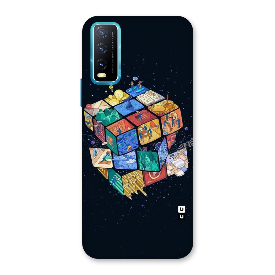 Coloured Rubic Back Case for Vivo Y20A