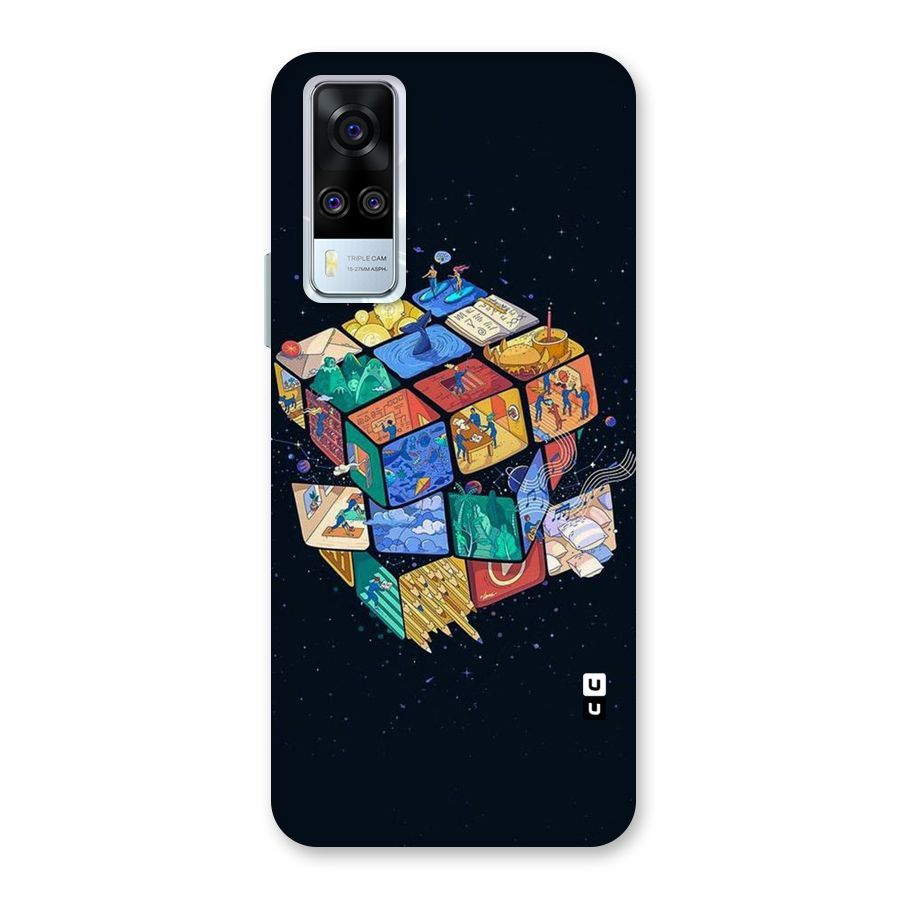 Coloured Rubic Back Case for Vivo Y31