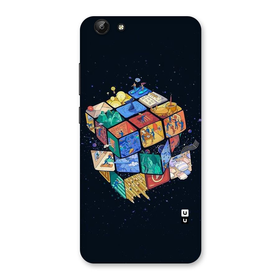 Coloured Rubic Back Case for Vivo Y69
