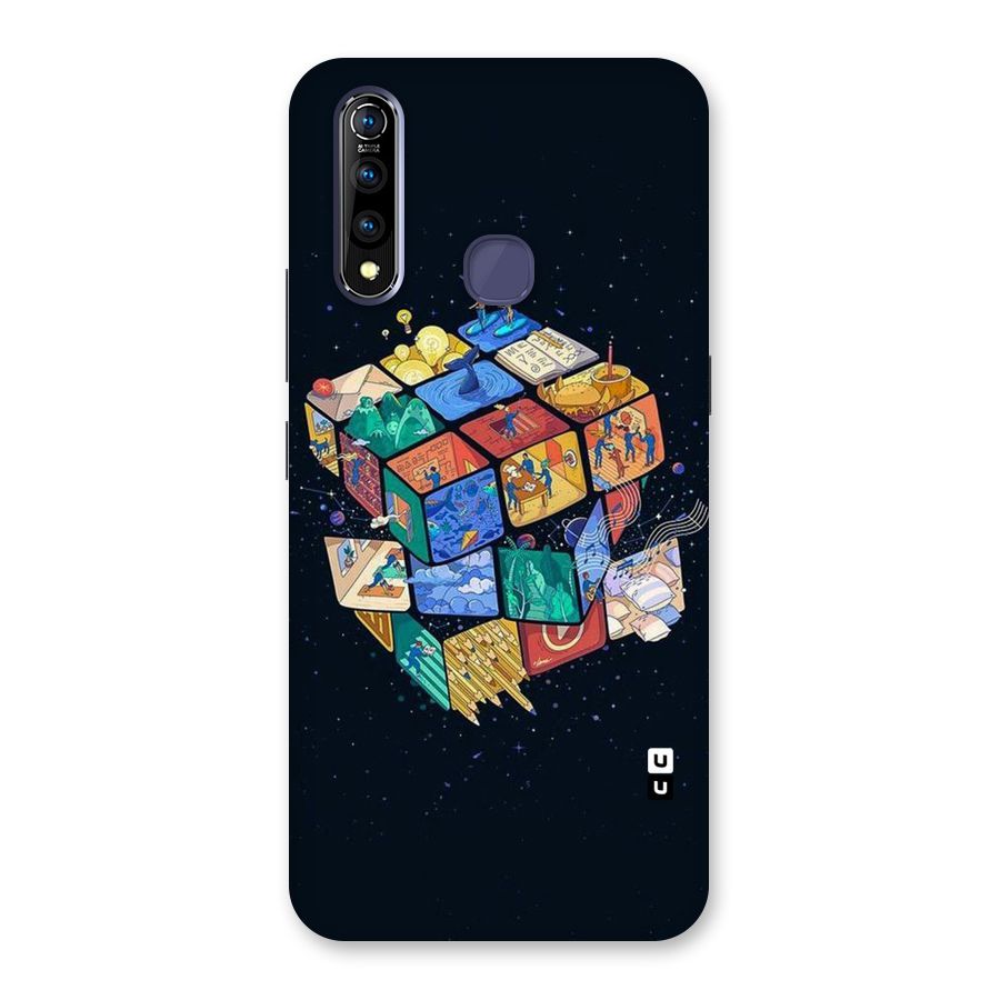 Coloured Rubic Back Case for Vivo Z1 Pro