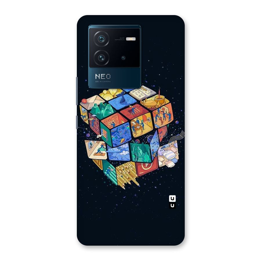 Coloured Rubic Back Case for Vivo iQOO Neo 6 5G