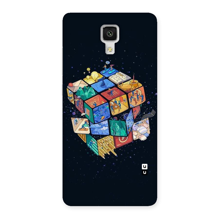 Coloured Rubic Back Case for Xiaomi Mi 4