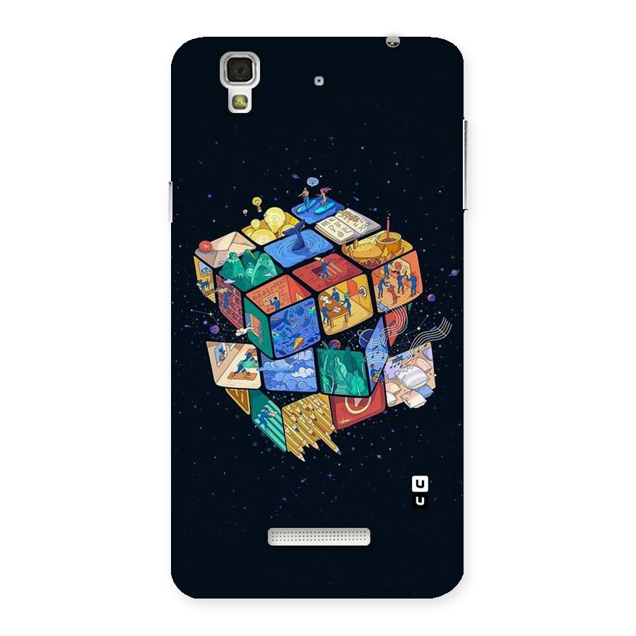 Coloured Rubic Back Case for YU Yureka Plus