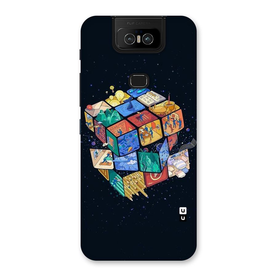 Coloured Rubic Back Case for Zenfone 6z