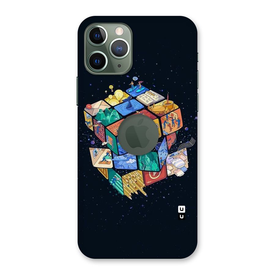 Coloured Rubic Back Case for iPhone 11 Pro Logo  Cut
