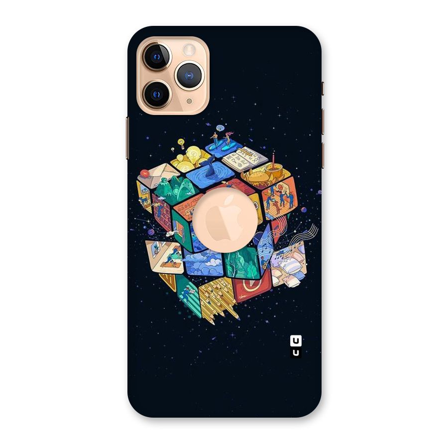 Coloured Rubic Back Case for iPhone 11 Pro Max Logo Cut