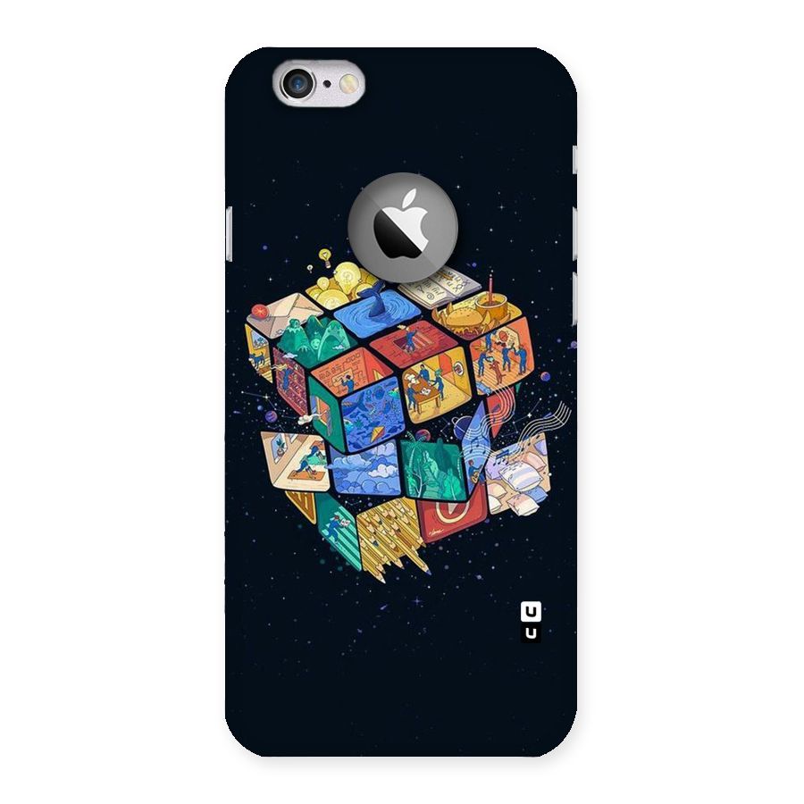 Coloured Rubic Back Case for iPhone 6 Logo Cut