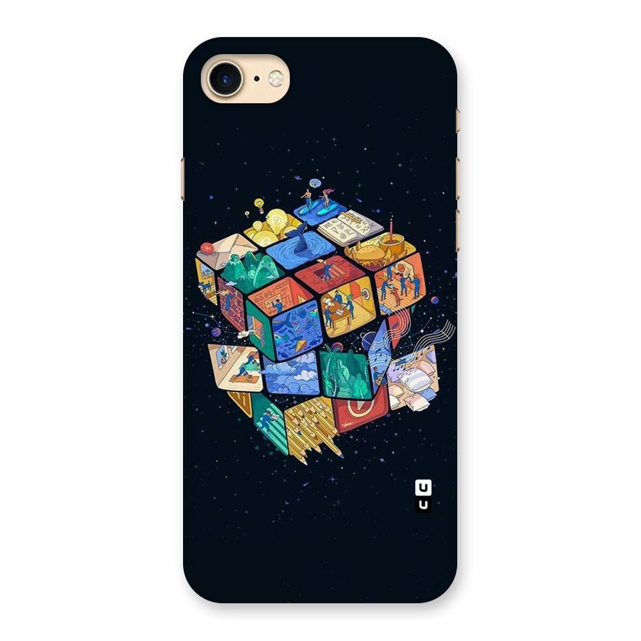 Coloured Rubic Back Case for iPhone 7