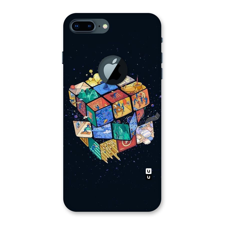 Coloured Rubic Back Case for iPhone 7 Plus Logo Cut
