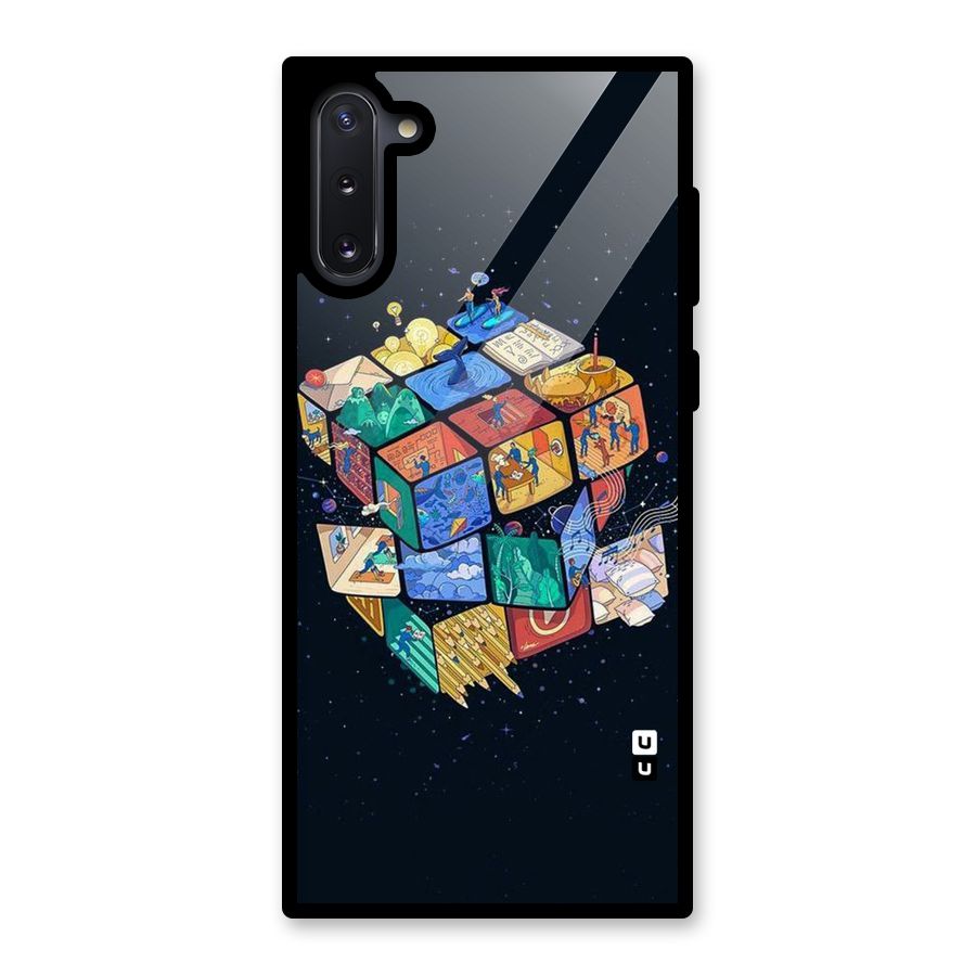 Coloured Rubic Glass Back Case for Galaxy Note 10