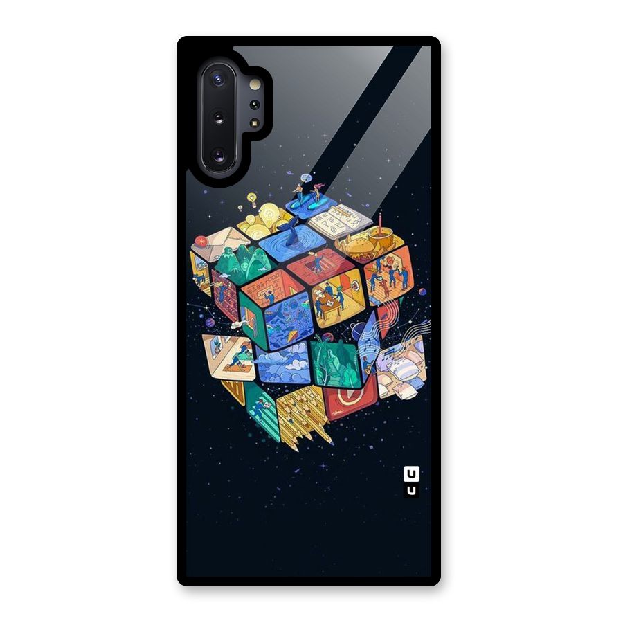 Coloured Rubic Glass Back Case for Galaxy Note 10 Plus