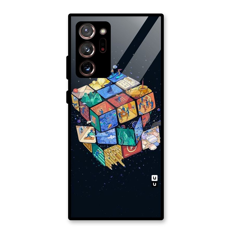 Coloured Rubic Glass Back Case for Galaxy Note 20 Ultra