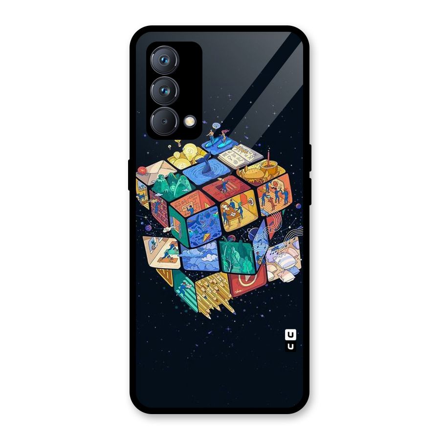 Coloured Rubic Glass Back Case for Realme GT Master Edition