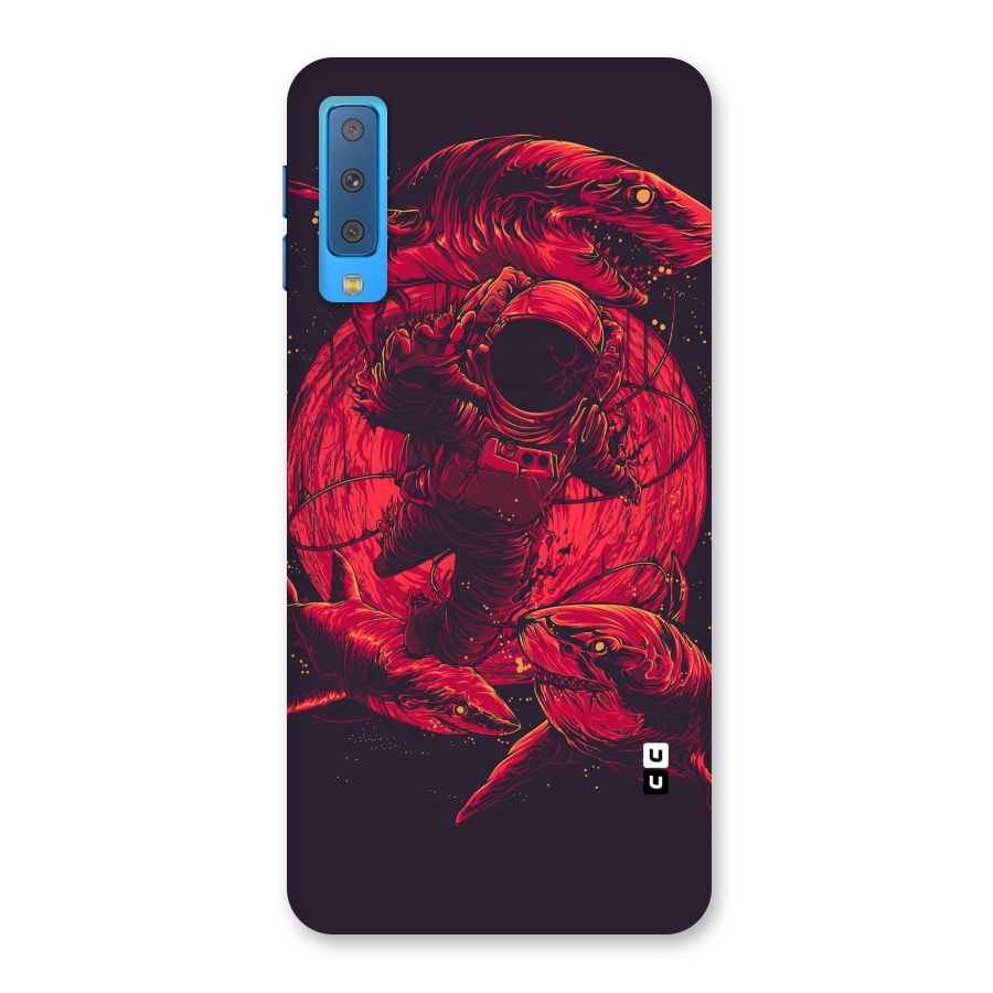 Coloured Spaceman Back Case for Galaxy A7 (2018)