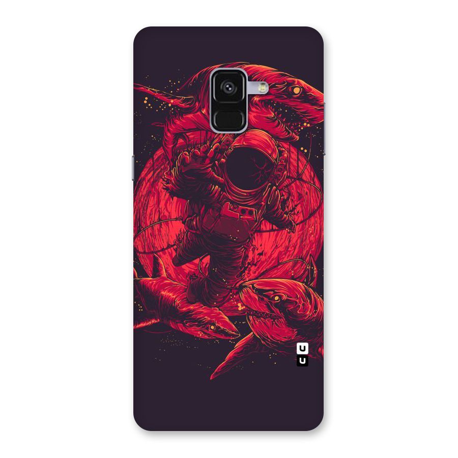 Coloured Spaceman Back Case for Galaxy A8 Plus