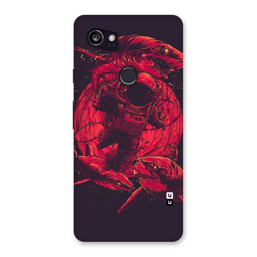 Coloured Spaceman Back Case for Google Pixel 2 XL