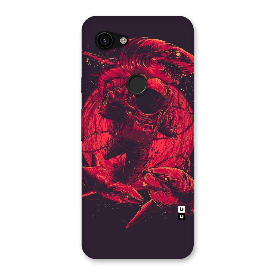 Coloured Spaceman Back Case for Google Pixel 3a